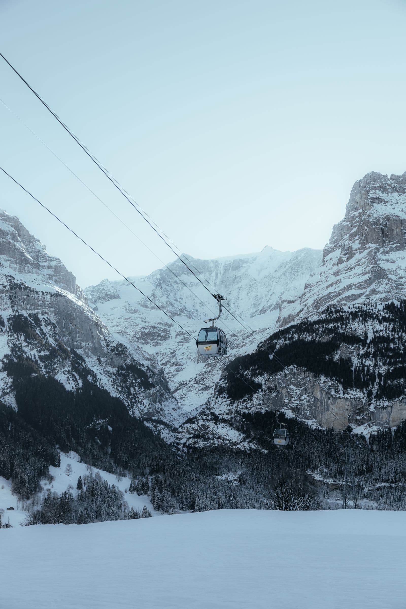 Beginner Area Lift Pass in a snowy mountain setting